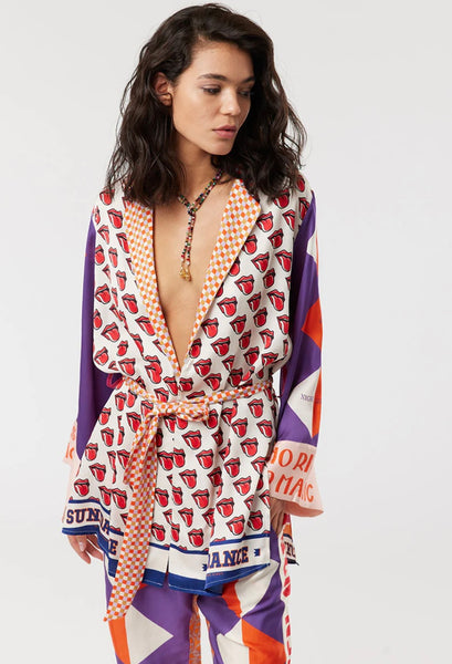 Lucia Kimono Belted Retro Jacket