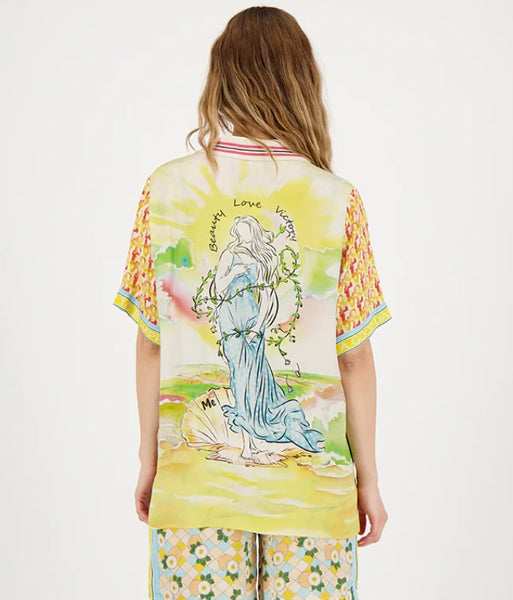 Lilian Knit Collar Pura Vida Shirt