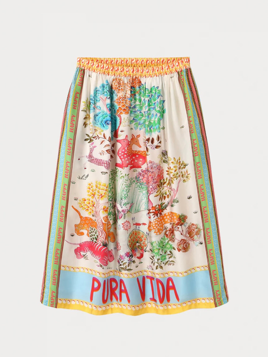 Vanessa Pura Vida Midi Skirt