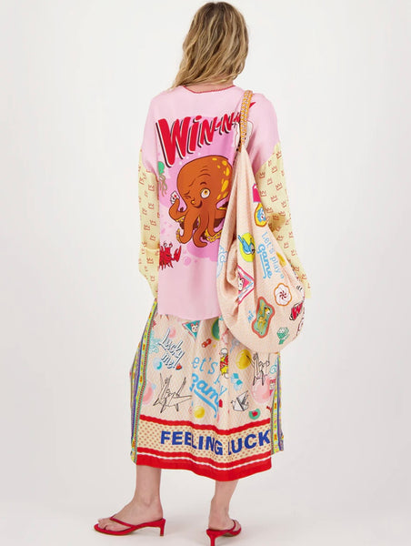 Vanessa Lucky Me Printed Midi Skirt