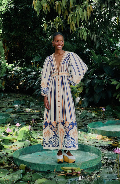 Off-White Pineapple Deco Maxi Dress