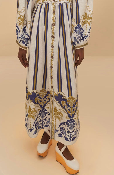 Off-White Pineapple Deco Maxi Dress