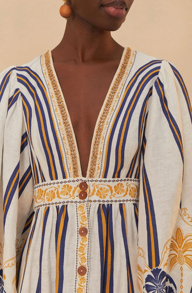 Off-White Pineapple Deco Maxi Dress