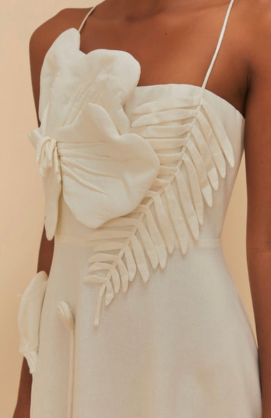 Off-White Garden Lenzing™ Ecovero™ Euroflax™ Midi Dress