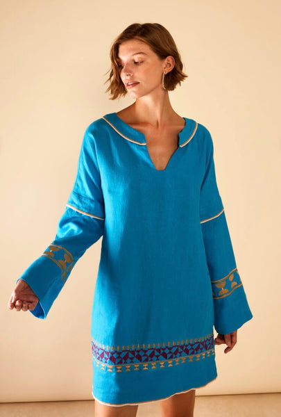 PAPAYA LINEN DRESS