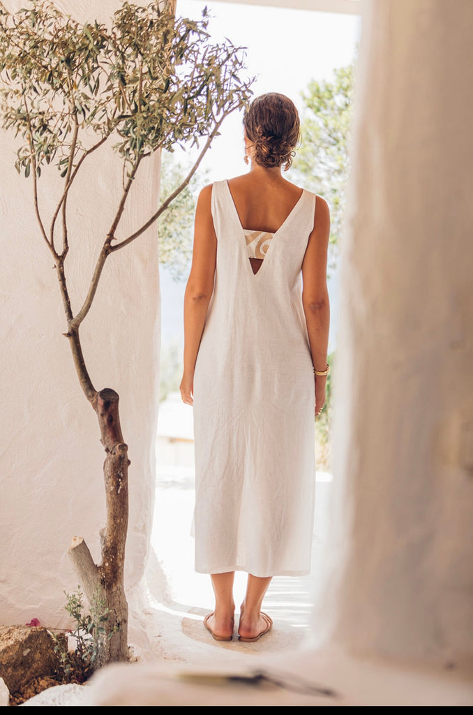 TAZIA Linen Dress PORTES OF GREECE TAZIA Linen Dress PORTES OF GREECE