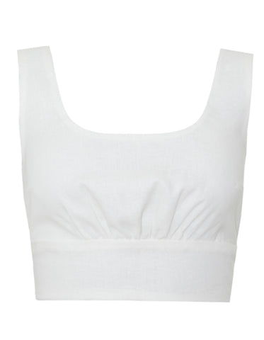 BACK TYE TOP WHITE ONE SIZE