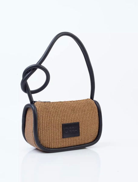 MANTO BAG RAFFIA BROWN