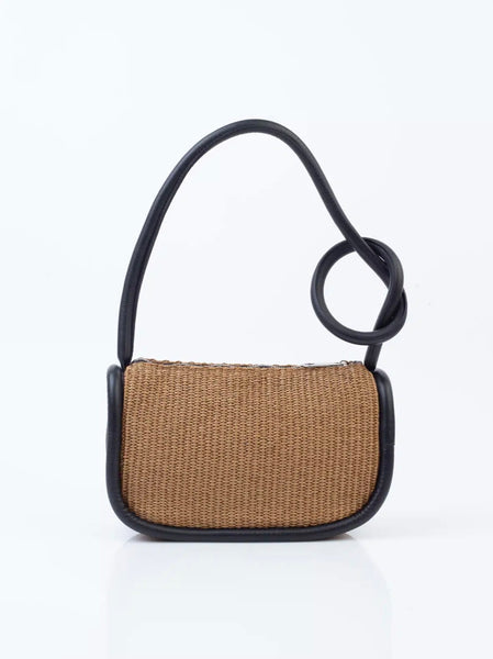 MANTO BAG RAFFIA BROWN