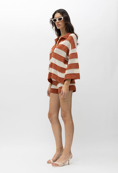 Palo Terracotta & Beige Sweater