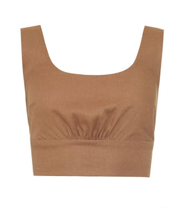 BACK TYE TOP TERRACOTTA