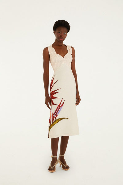 Sand Strelitzia  Premium Linen Dress