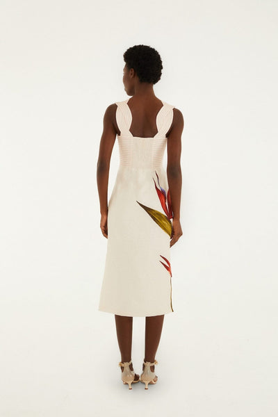 Sand Strelitzia  Premium Linen Dress