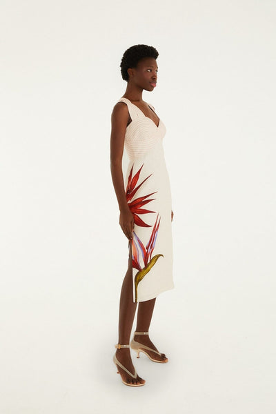 Sand Strelitzia  Premium Linen Dress