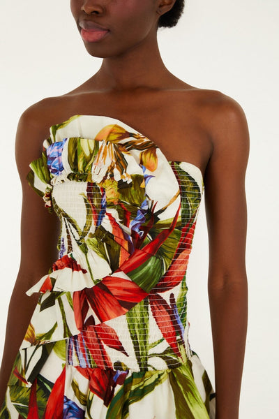 FLORART Strapless Maxi Dress