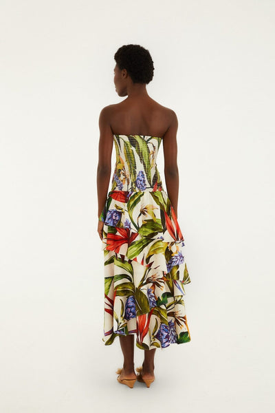 FLORART Strapless Maxi Dress