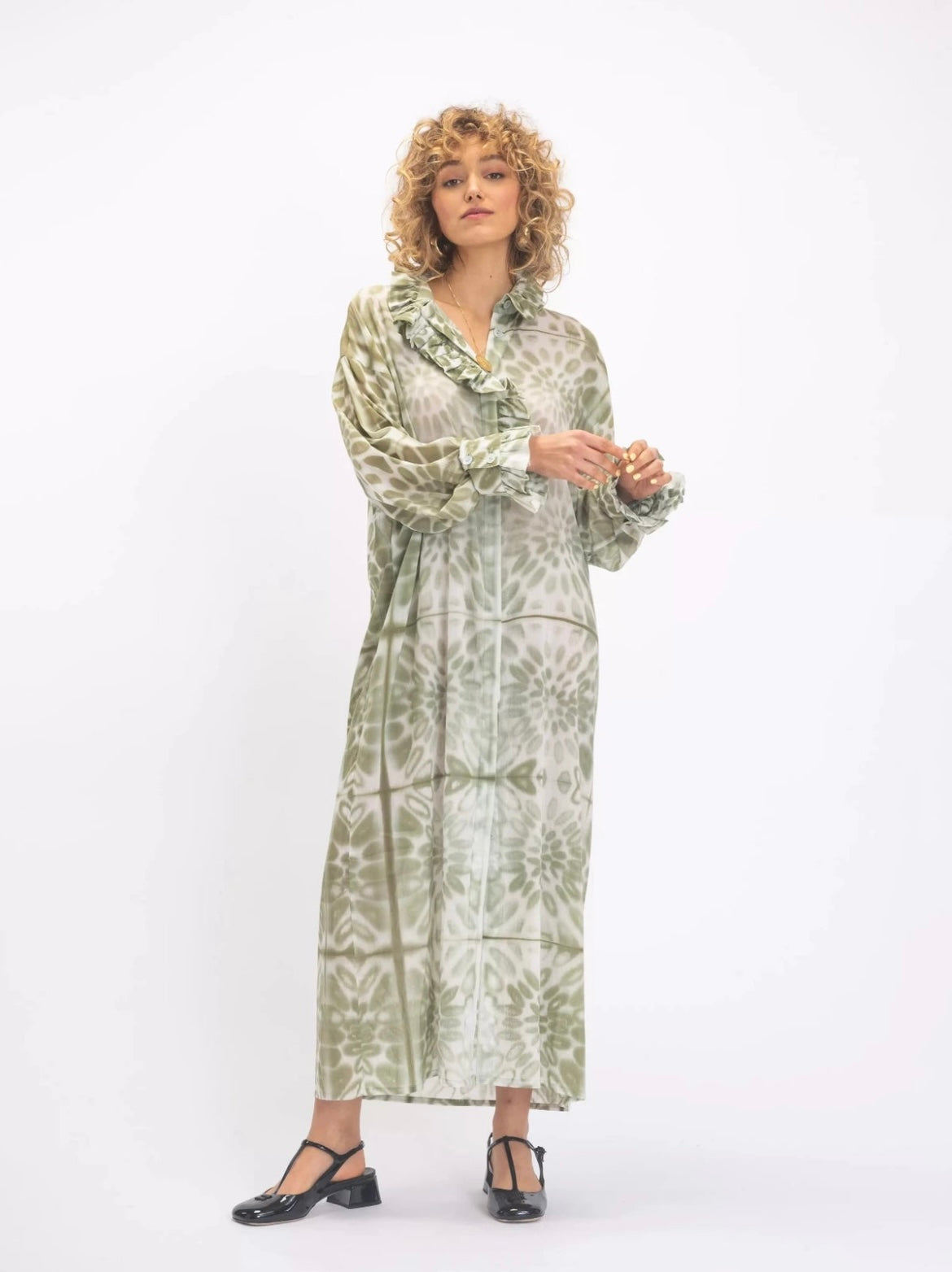 SHAKTI GREEN TIE-DYE DRESS