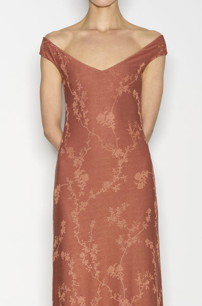 CACTUS LONG DRESS - TERRACOTTA