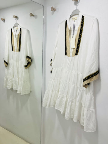 “Oriana” Boho Dress - White