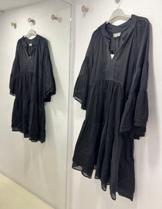 “Gigi” Cotton Dress - Black