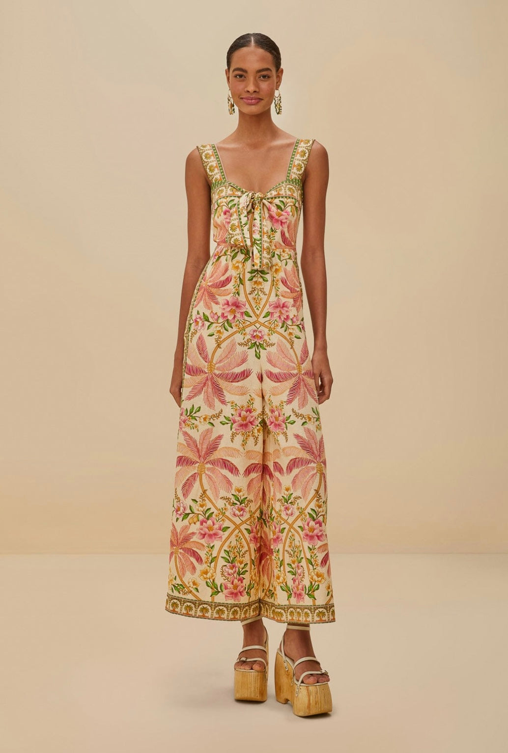 Off-White Palm Dream Lenzing™ Ecovero™ Euroflax™ Jumpsuit