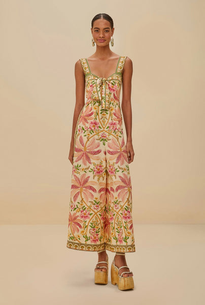 Off-White Palm Dream Lenzing™ Ecovero™ Euroflax™ Jumpsuit