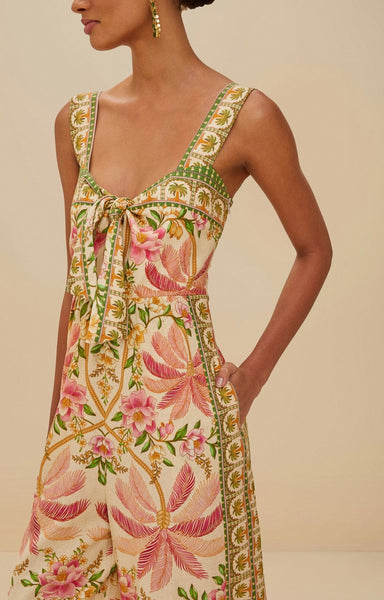 Off-White Palm Dream Lenzing™ Ecovero™ Euroflax™ Jumpsuit