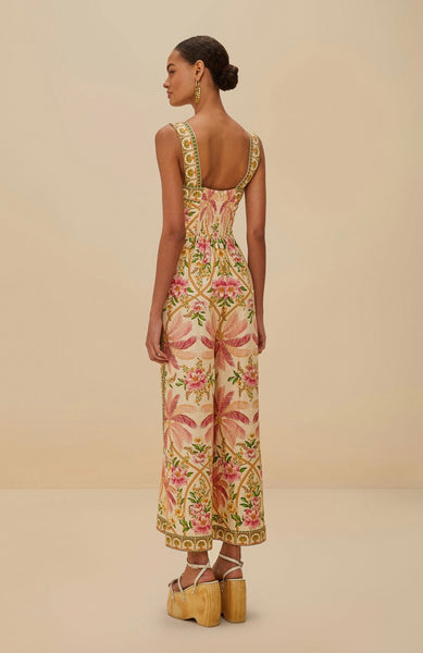 Off-White Palm Dream Lenzing™ Ecovero™ Euroflax™ Jumpsuit