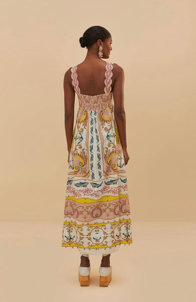 Off-White Maritime Magic Lenzing™ Ecovero™ Euroflax™ Maxi Dress