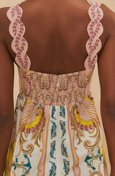 Off-White Maritime Magic Lenzing™ Ecovero™ Euroflax™ Maxi Dress