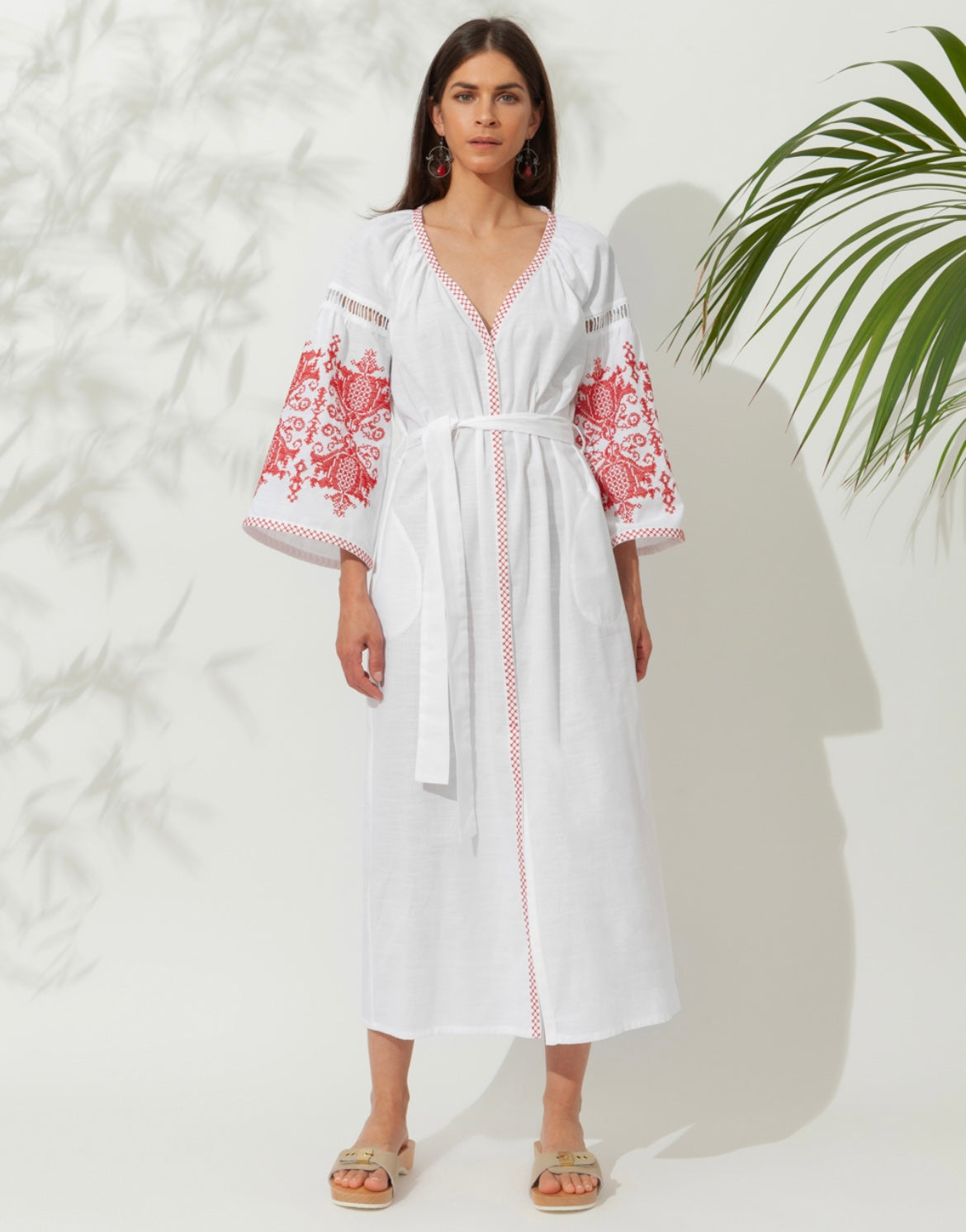 PENELOPE EMBROIDERED LONG KAFTAN