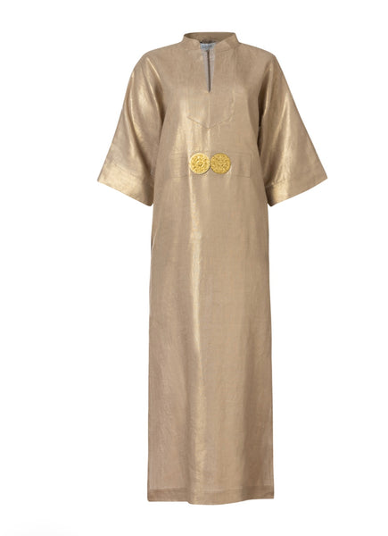 HELIOS LONG KAFTAN WITH GOLDEN BUCKLES