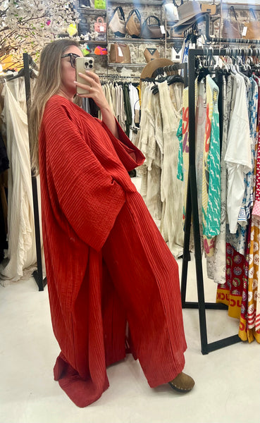ART LONG JACKET - CHILLI 🌶️