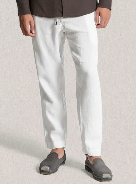 Carrot Fit Pants - White