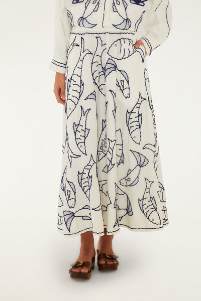 Fresh Fish Embroidered Skirt