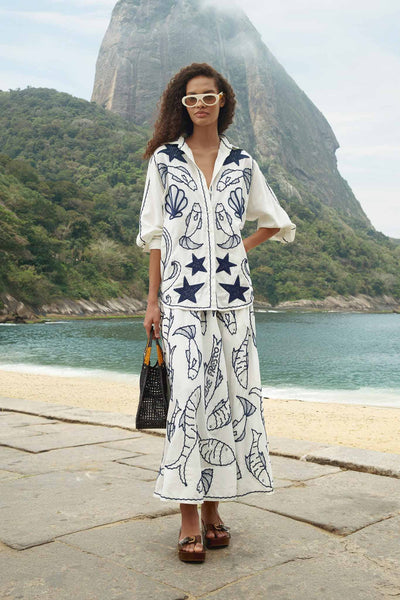 Fresh Fish Embroidered Skirt