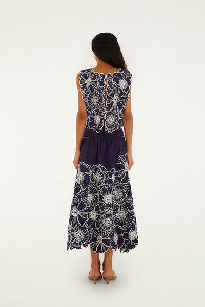 Blue Flowers Richelieu Skirt