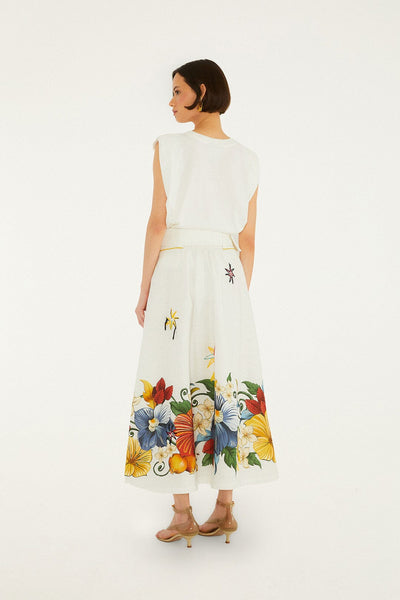 Tropi Embroidered Maxi Skirt
