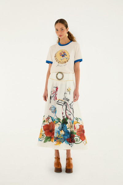 Tropi Embroidered Maxi Skirt