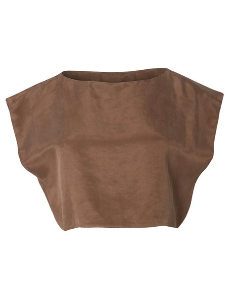 ERIKA CROP TOP - CHOCOLATE