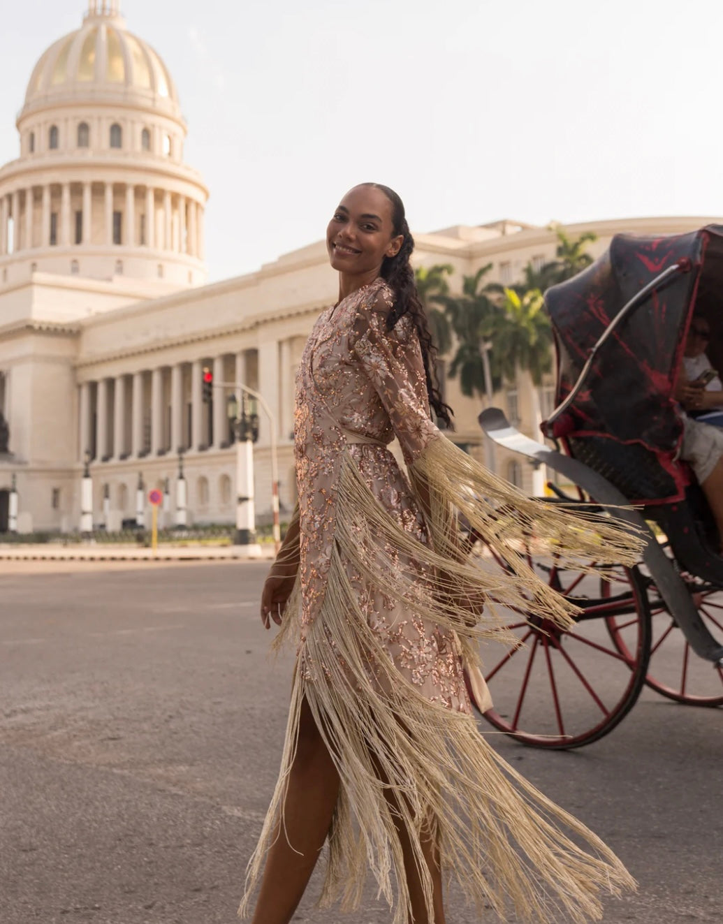 新品　セリザワ　Design Kimono Dress beige Kimono Dress – Gobi Print – Cream & Chocolate – TENCEL™ Lyocell