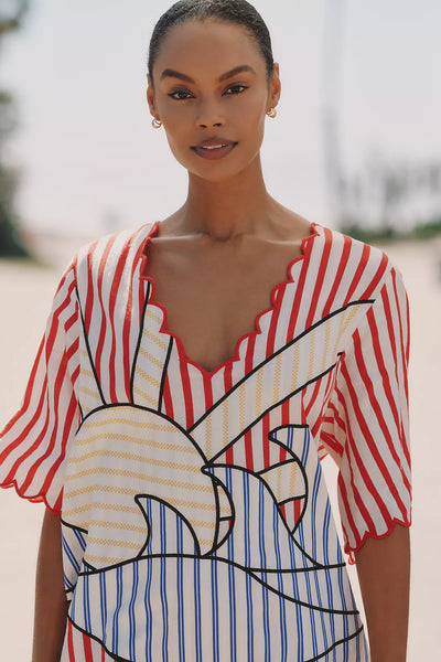 Navy Stripes Mini Dress