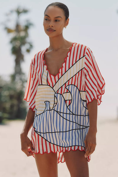 Navy Stripes Mini Dress