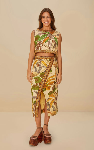 Sand Foliage Sketch Lenzing™ Ecovero™ Euroflax™ Blouse