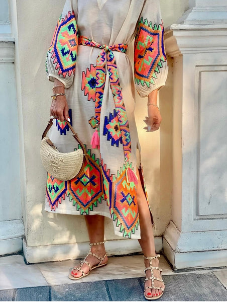 EVA EMBROIDERED DRESS