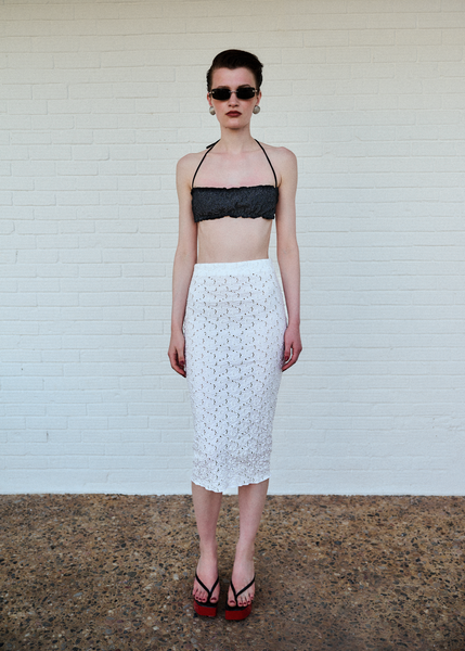 BLACK PEARL SKIRT WHITE