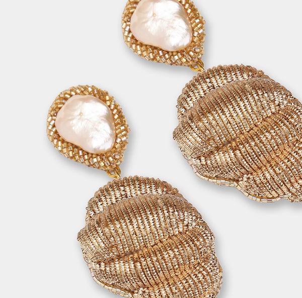 Conch Earrings - Gold