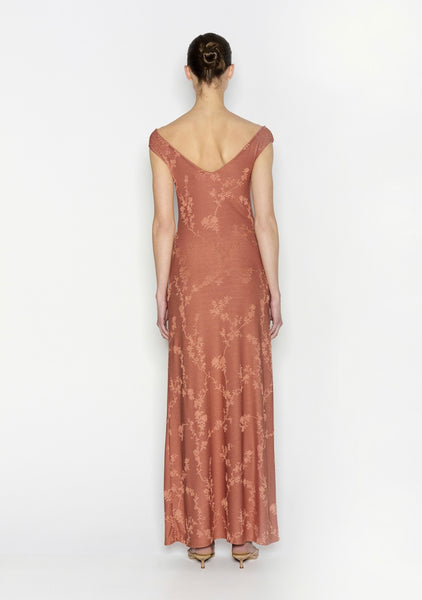 CACTUS LONG DRESS - TERRACOTTA
