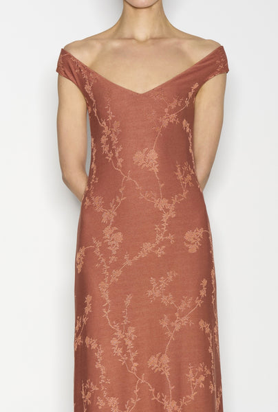 CACTUS LONG DRESS - TERRACOTTA