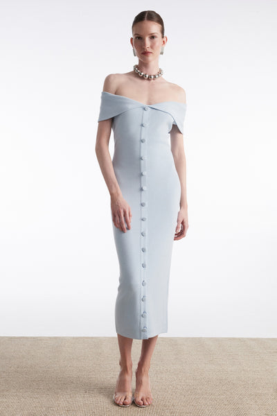 FINE LINE KNITTED MIDI DRESS CIEL